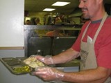 Denver Family Shelter - Scott Gilfert serving the hungry at a Denver rescue mission